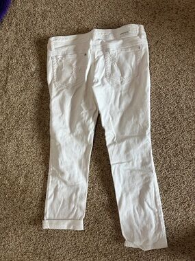 Dollhouse White Boyfriend Jeans with Distressed Back Pockets